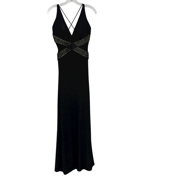 Morrell Maxie Dresses & Skirts - Morrell Maxie Women's Spaghetti Strap Black Maxi Prom Dress Size 4